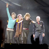 Ronnie Wood, Keith Richards, Mick Jagger and Charlie Watts. 27 August 2006, Don Valley Stadium, Sheffield, England. Photo courtesy of Graham Wiltshire, FRPS
